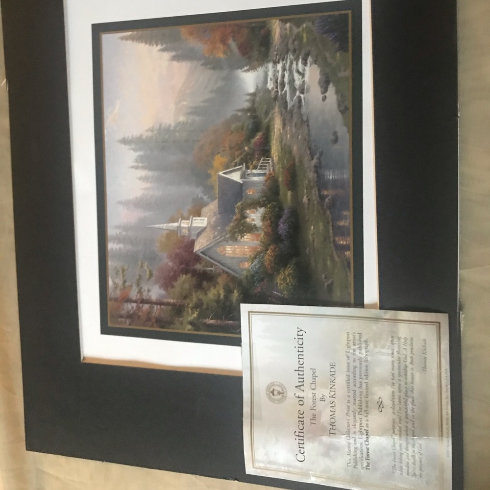 The Forest chapel by Thomas Kinkade
